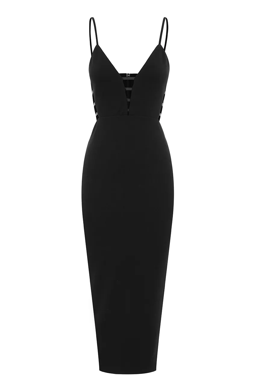 THE CUTOUT MIDI DRESS - BLACK sold by Runaway The Label product image thumbnail 3