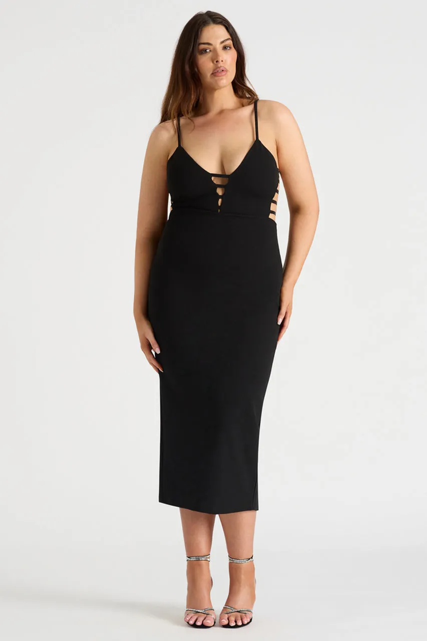 THE CUTOUT MIDI DRESS - BLACK sold by Runaway The Label product image thumbnail 2