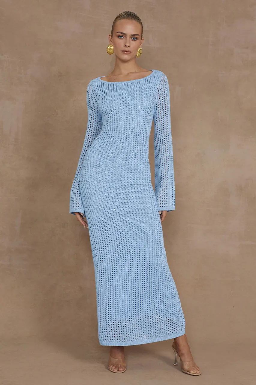 TASHANI MIDI DRESS - LIGHT BLUE sold by Runaway The Label