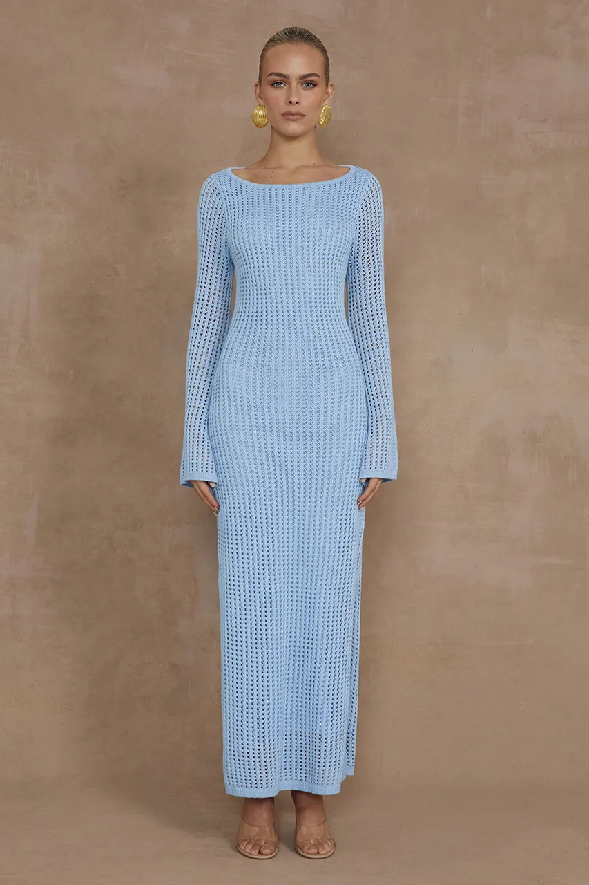 TASHANI MIDI DRESS - LIGHT BLUE sold by Runaway The Label product image thumbnail 3