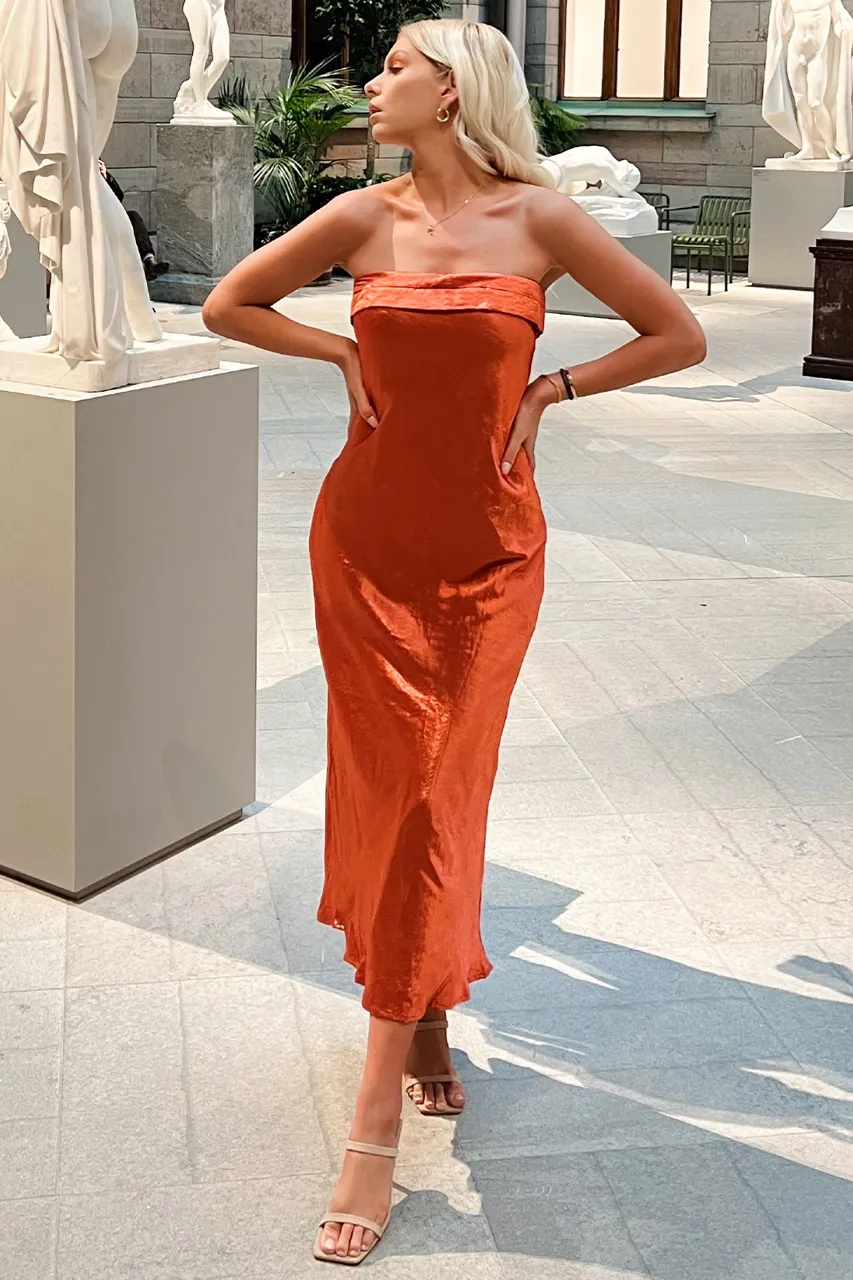 Leila Slip Dress - Copper sold by Runaway The Label product image thumbnail 4