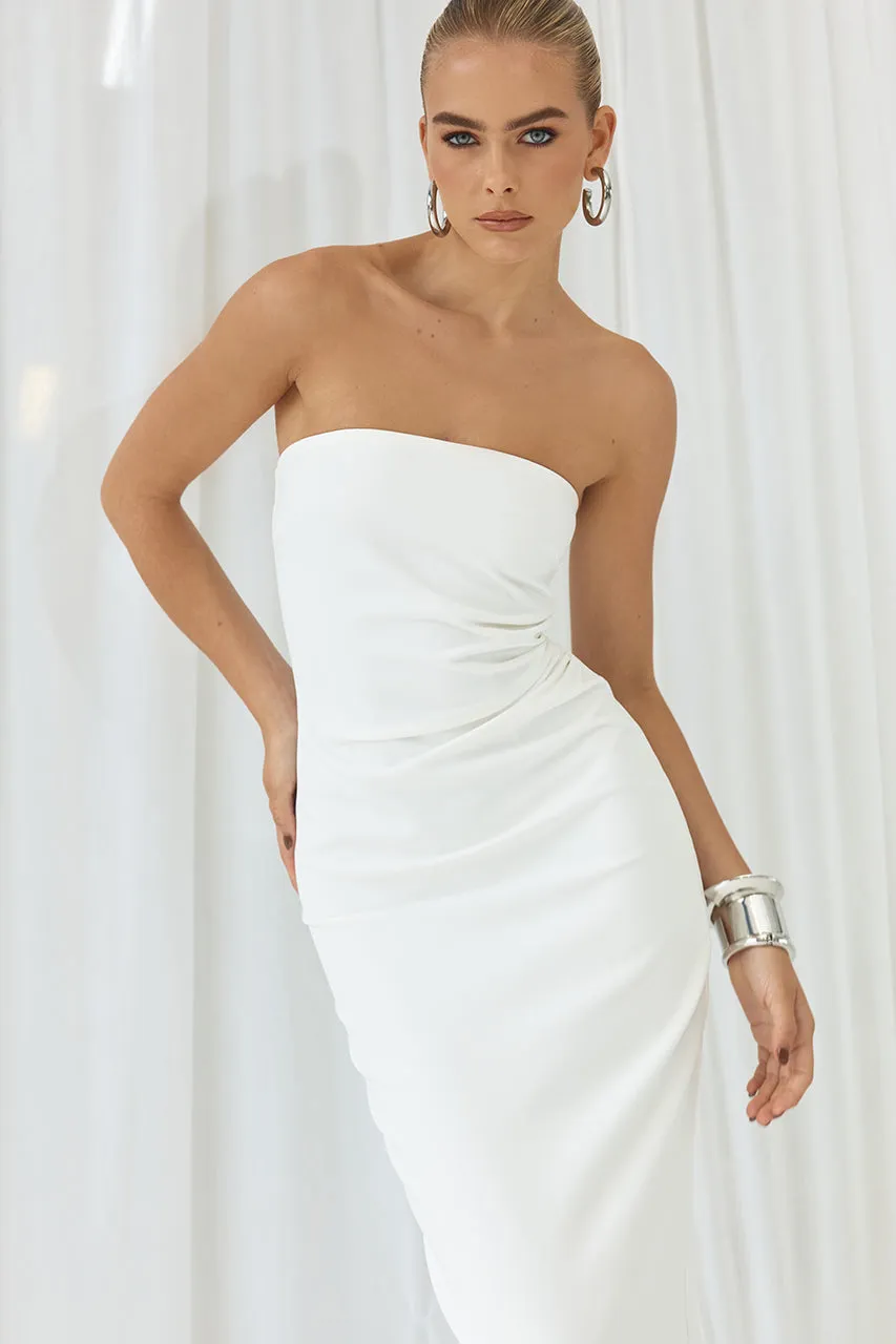 DEMY MIDI DRESS - WHITE sold by Runaway The Label product image thumbnail 4