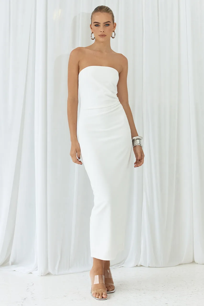 DEMY MIDI DRESS - WHITE sold by Runaway The Label
