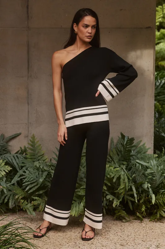 REMINGTON TOP - BLACK/CREAM sold by Runaway The Label
