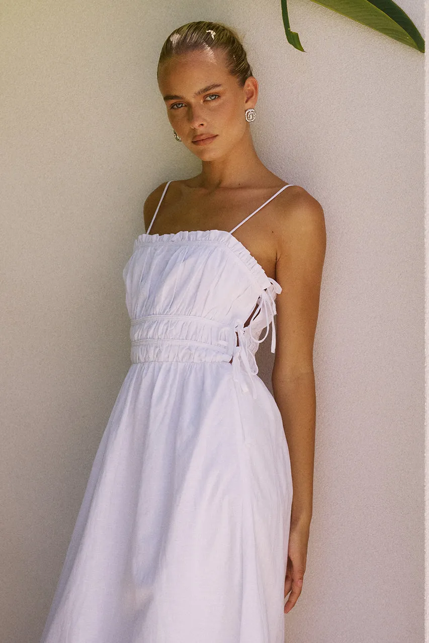 RAFINA MIDI DRESS - WHITE sold by Runaway The Label product image thumbnail 3
