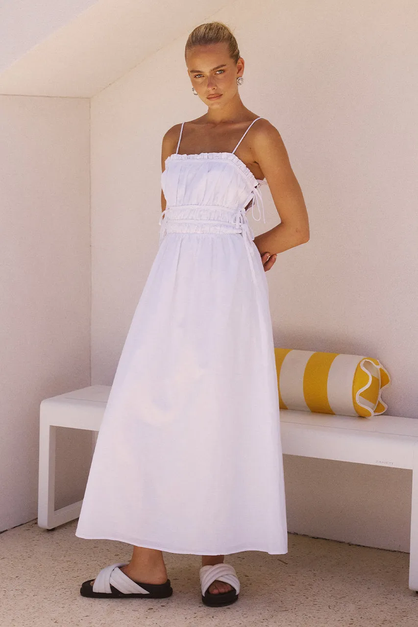 RAFINA MIDI DRESS - WHITE sold by Runaway The Label product image thumbnail 5
