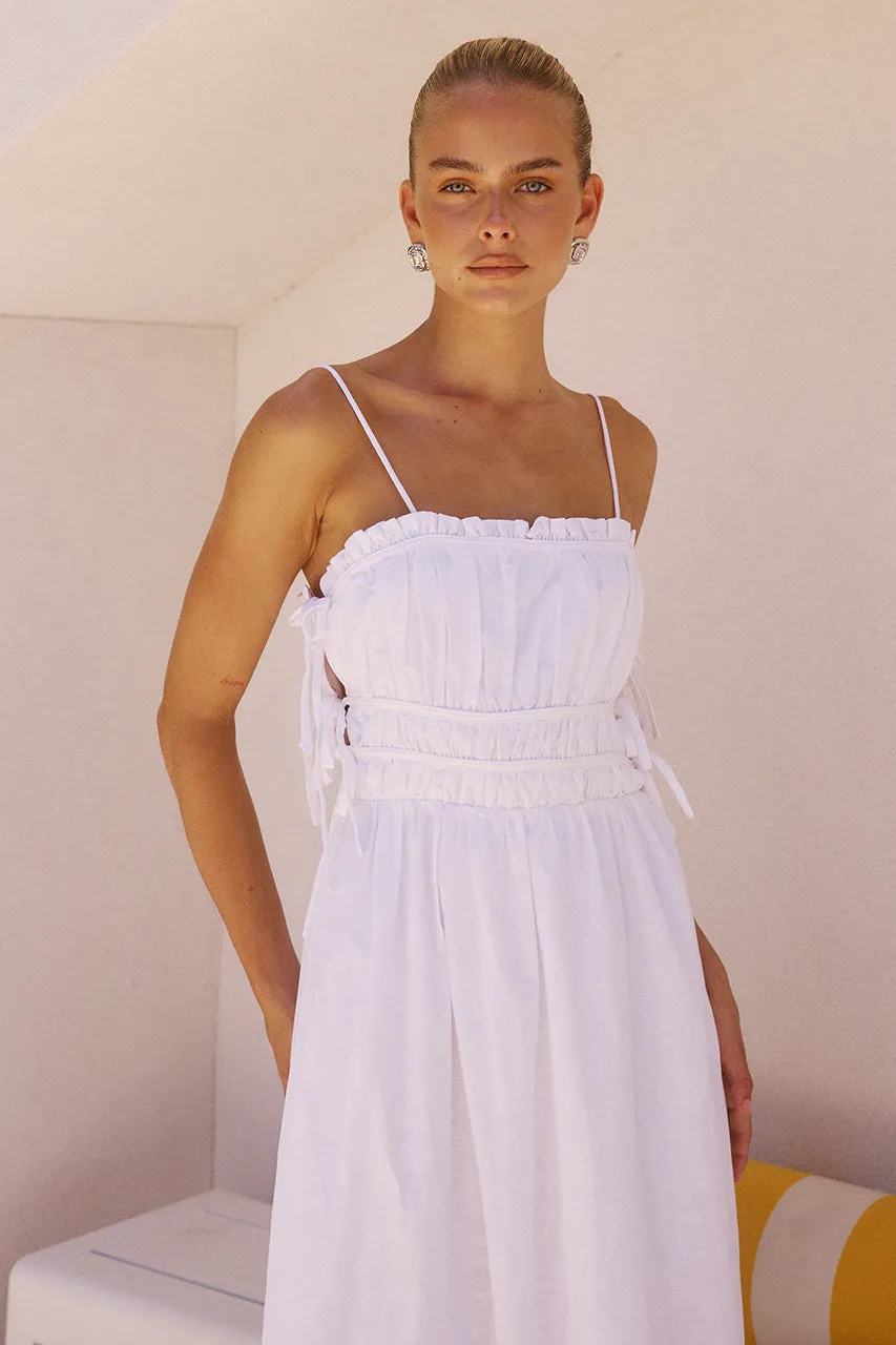 RAFINA MIDI DRESS - WHITE sold by Runaway The Label product image thumbnail 4