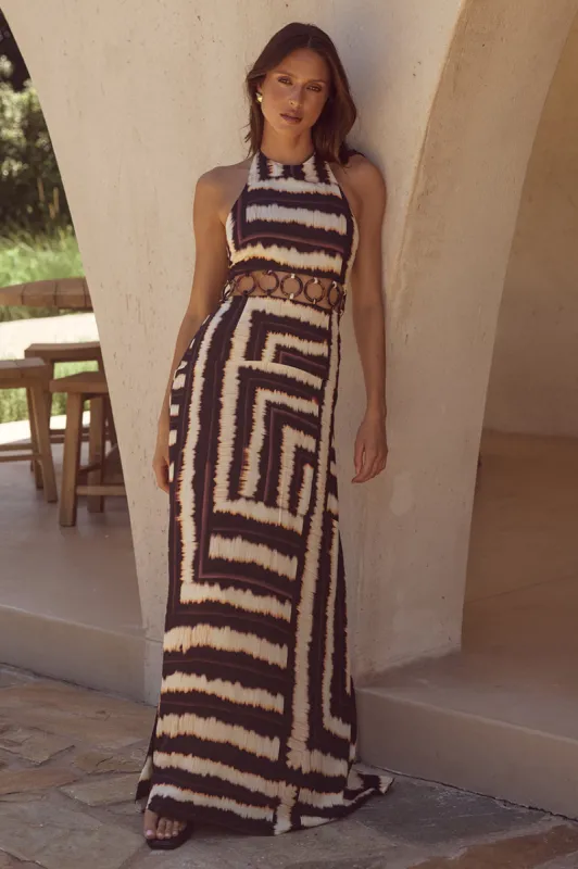 NORIA MAXI DRESS - NORIA PRINT sold by Runaway The Label