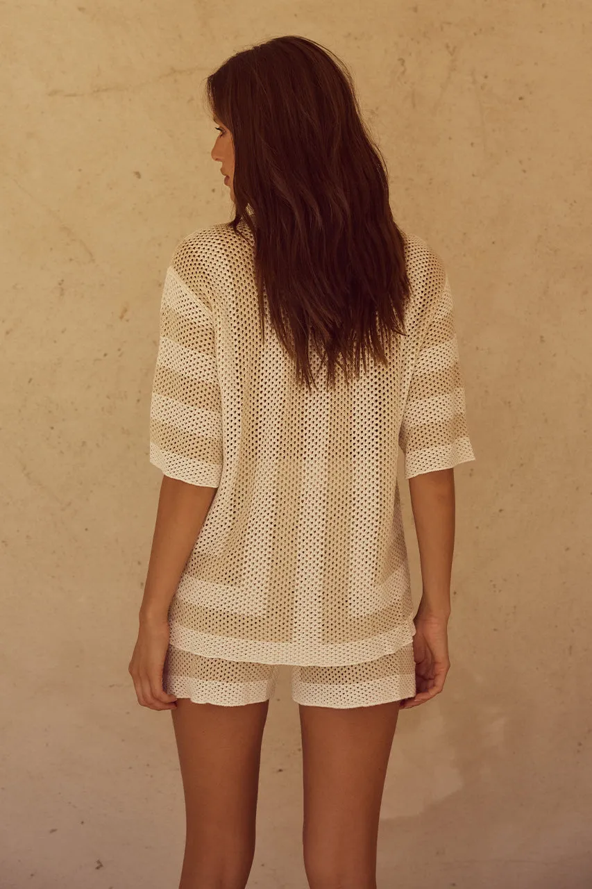 ZIGGY TOP - WHITE/SAND sold by Runaway The Label product image thumbnail 3