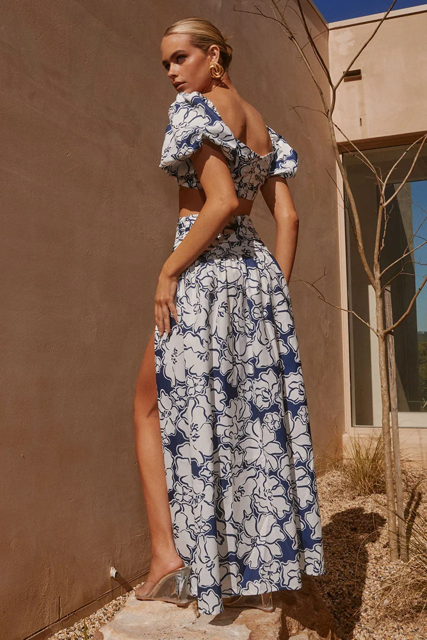 KELANI SKIRT - NAVY FLORAL sold by Runaway The Label product image thumbnail 2