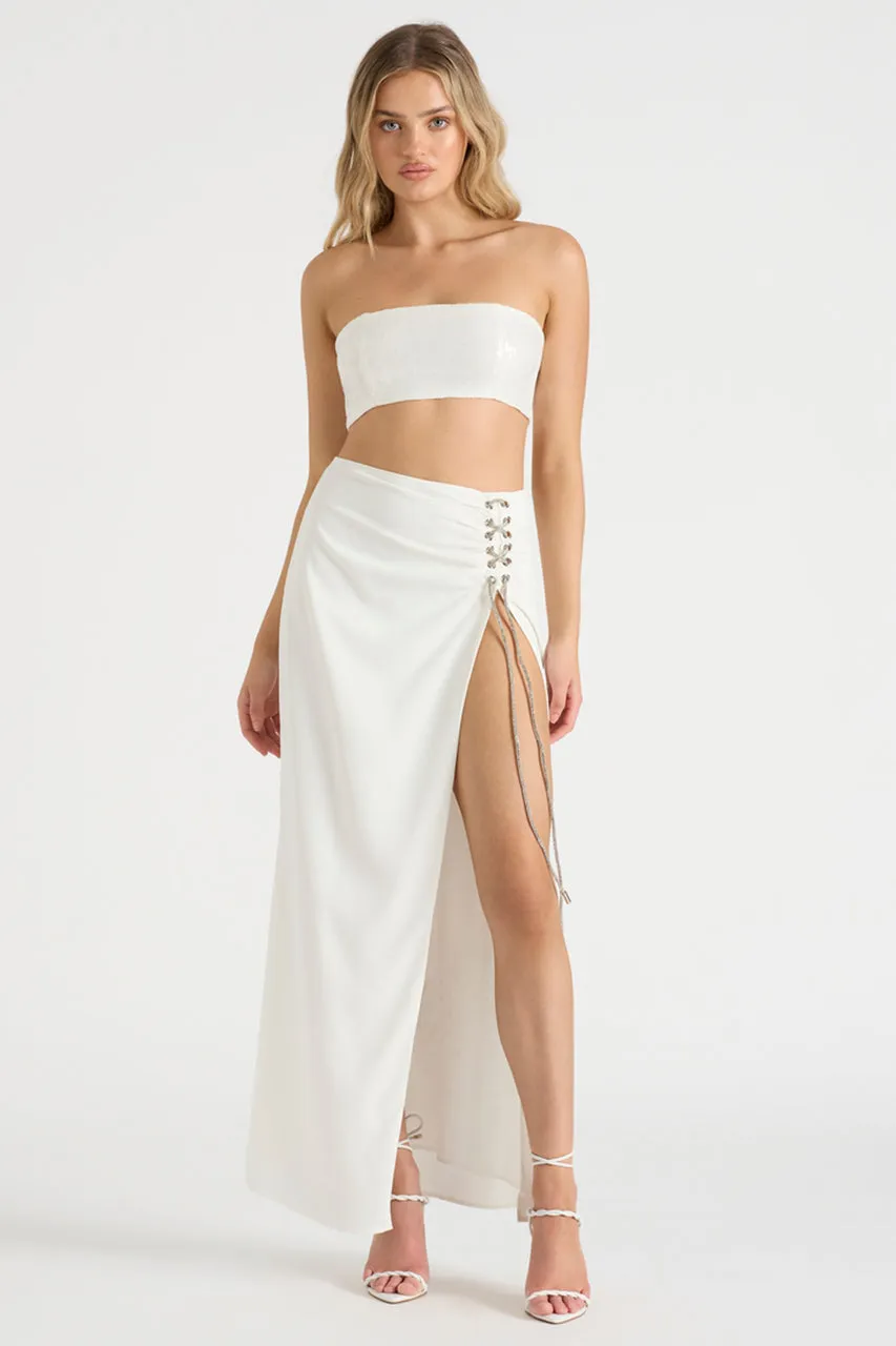 THE SEQUIN BANDEAU - WHITE sold by Runaway The Label product image thumbnail 4