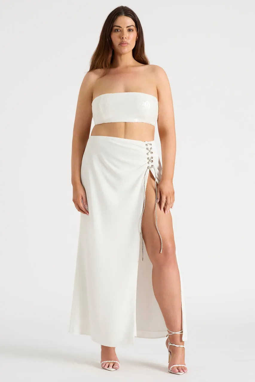 THE SEQUIN BANDEAU - WHITE sold by Runaway The Label product image thumbnail 5