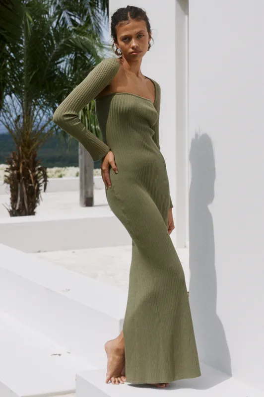 VITA MAXI DRESS - KHAKI sold by Runaway The Label