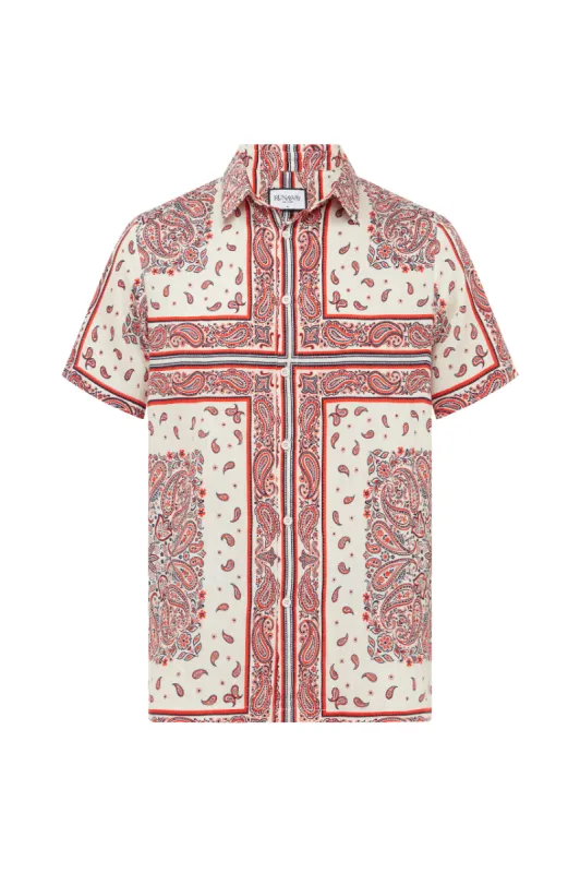 BANDANA SHIRT - RED sold by Runaway The Label