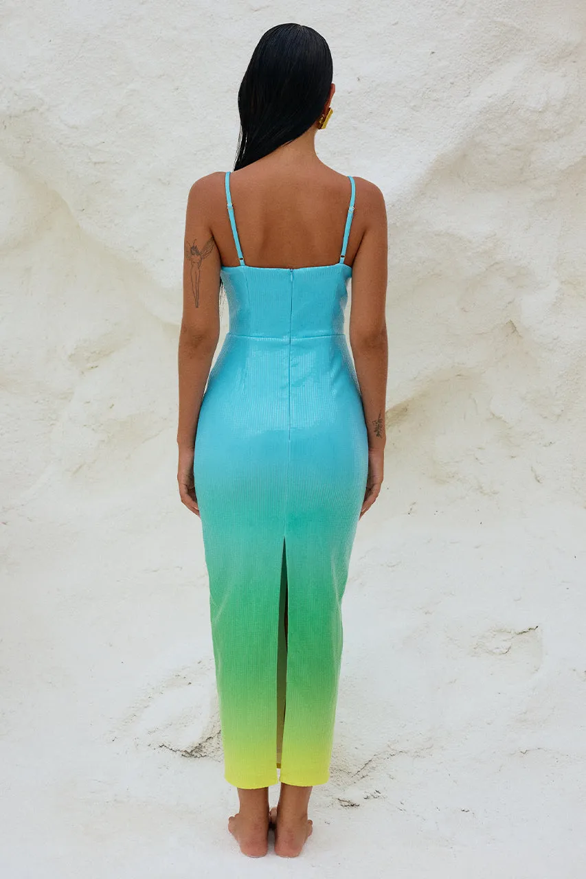 BENITO MIDI DRESS - BLUE OMBRE sold by Runaway The Label product image thumbnail 2