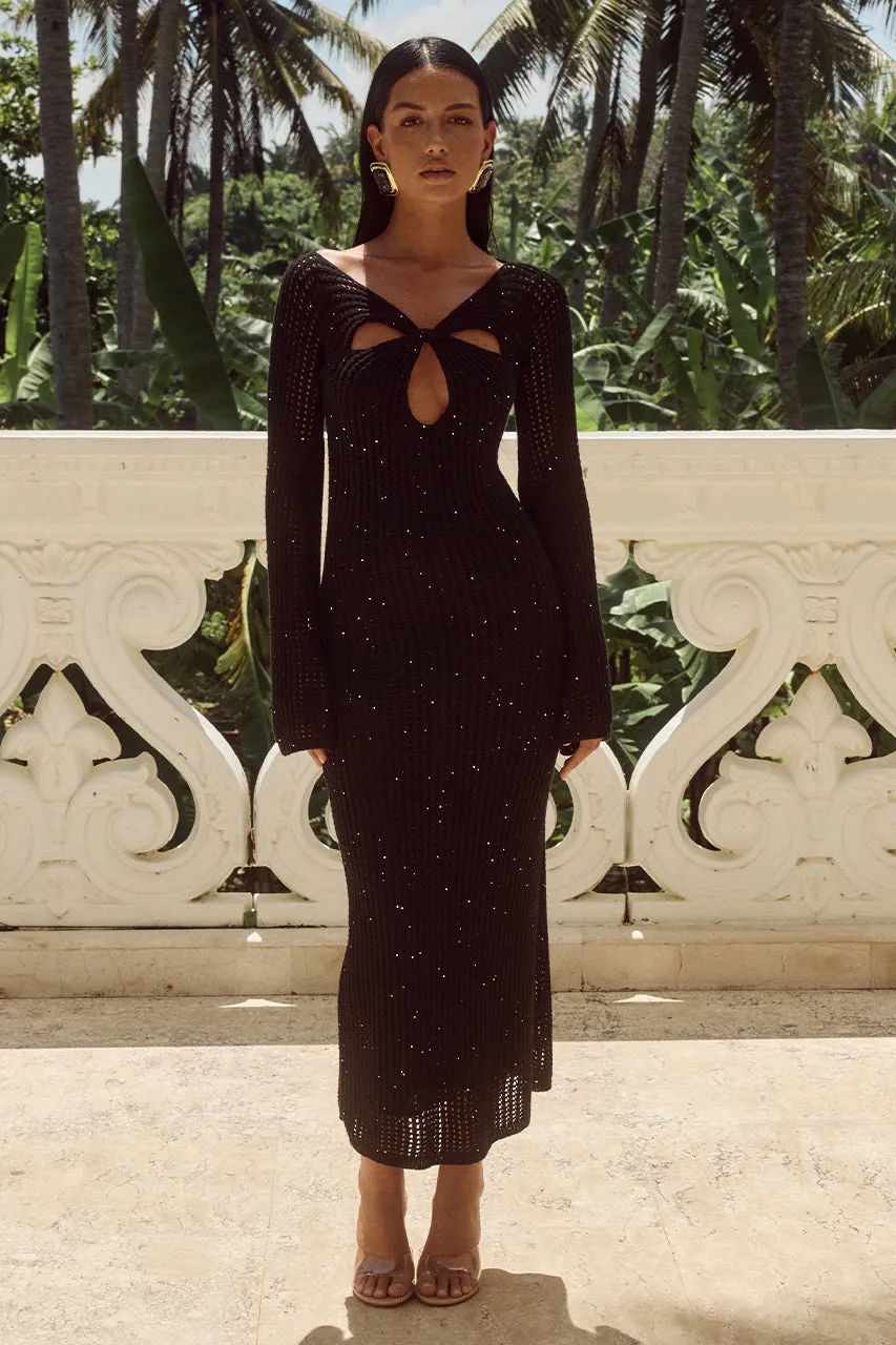 IRINA MIDI DRESS - BLACK sold by Runaway The Label product image thumbnail 4