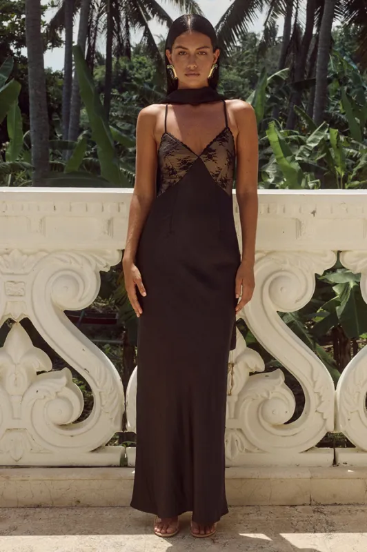 NADALIA MIDI DRESS - BLACK sold by Runaway The Label