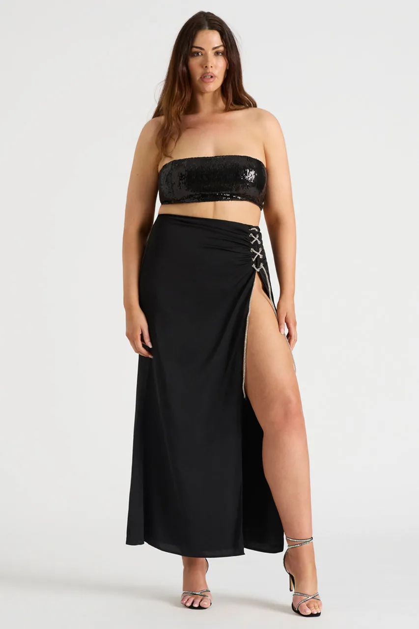 THE SEQUIN BANDEAU - BLACK sold by Runaway The Label product image thumbnail 5