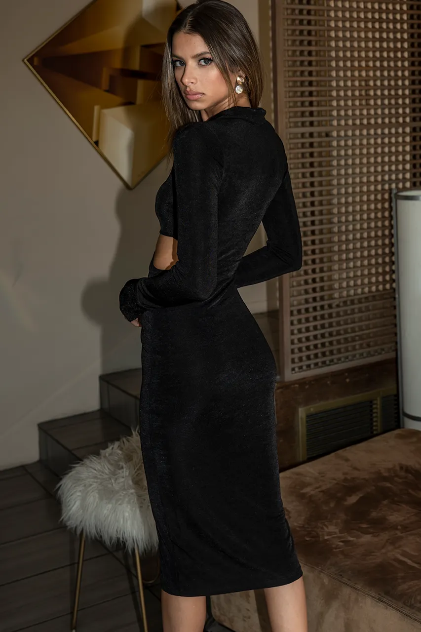 Giselle Midi Dress - Black sold by Runaway The Label product image thumbnail 4