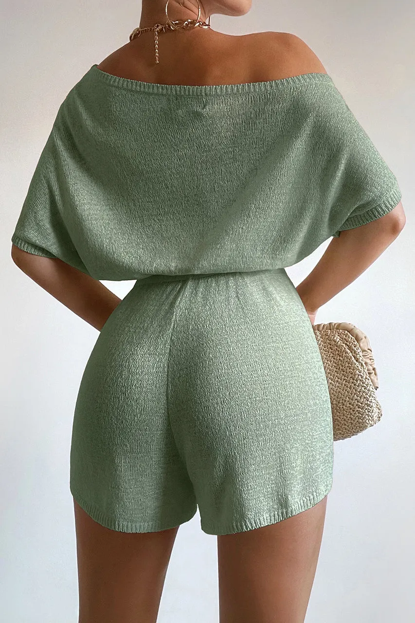 MIAMI KNIT PLAYSUIT - SAGE sold by Runaway The Label product image thumbnail 2