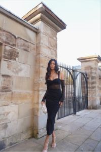LAMOURA MIDI DRESS - BLACK sold by Runaway The Label