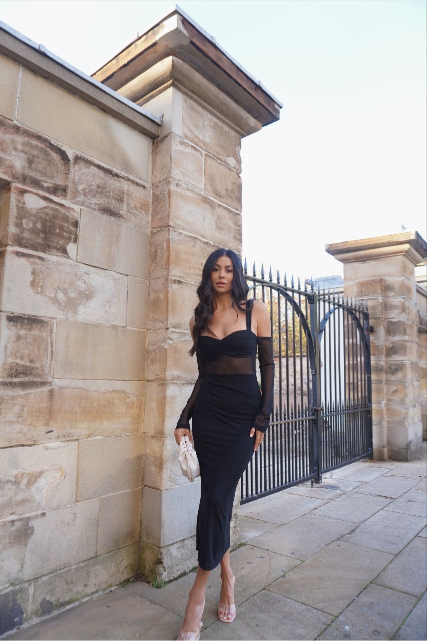 LAMOURA MIDI DRESS - BLACK sold by Runaway The Label product image thumbnail 4