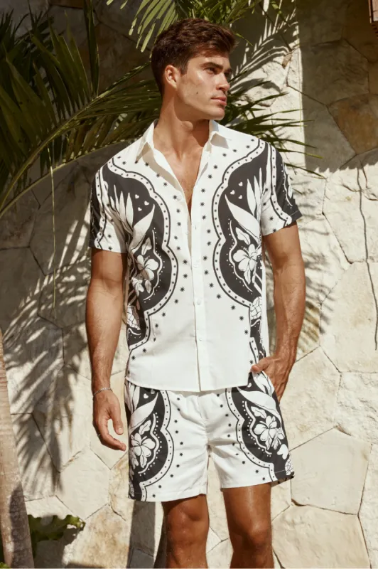 WESTERN SHIRT - WHITE/BLACK sold by Runaway The Label