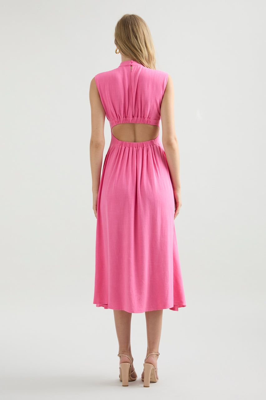 LIDO MIDI DRESS - FUCHSIA sold by Runaway The Label product image thumbnail 4