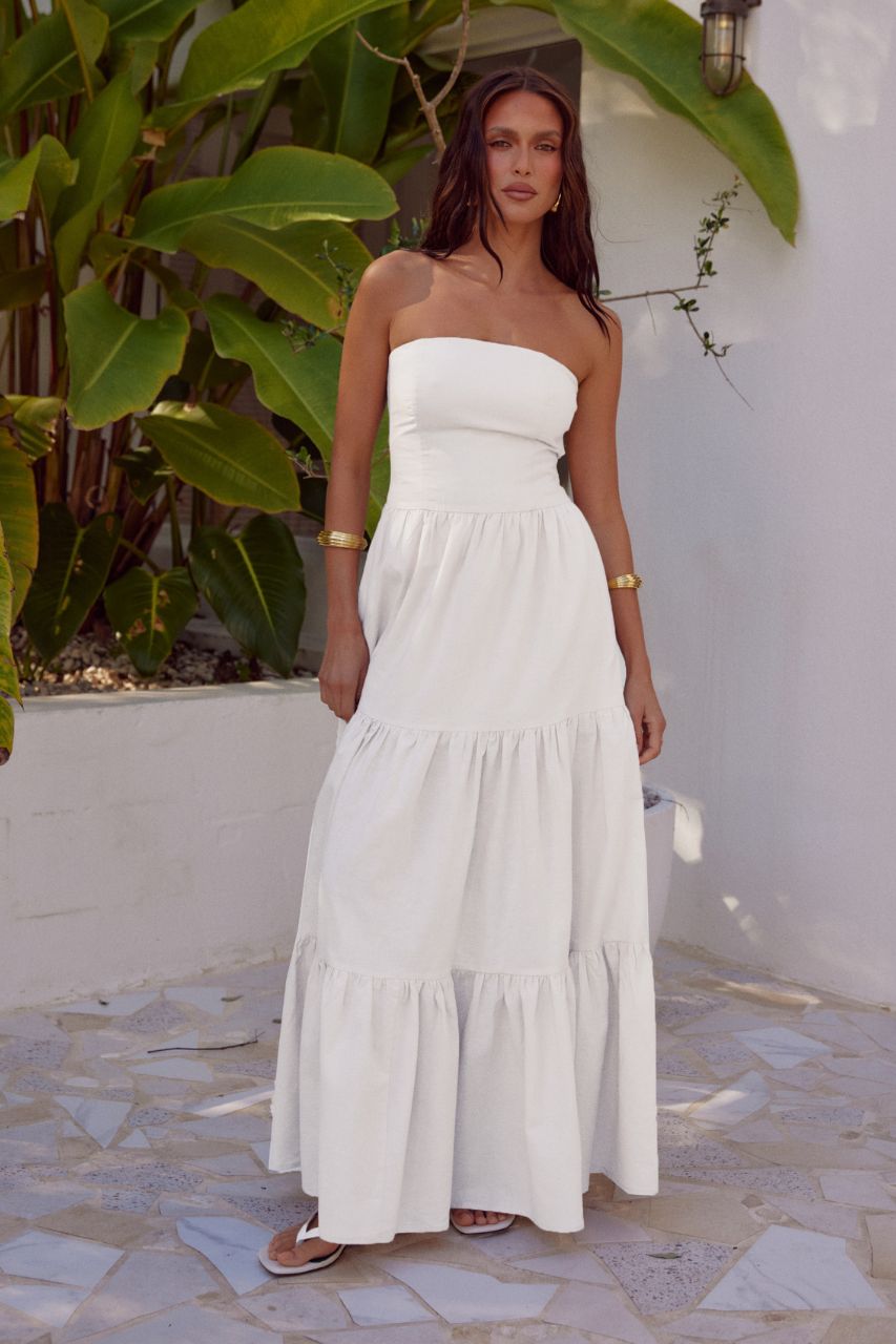 BRISTOL MAXI DRESS - WHITE sold by Runaway The Label