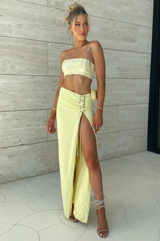 THE DRAPED SKIRT - BUTTER sold by Runaway The Label