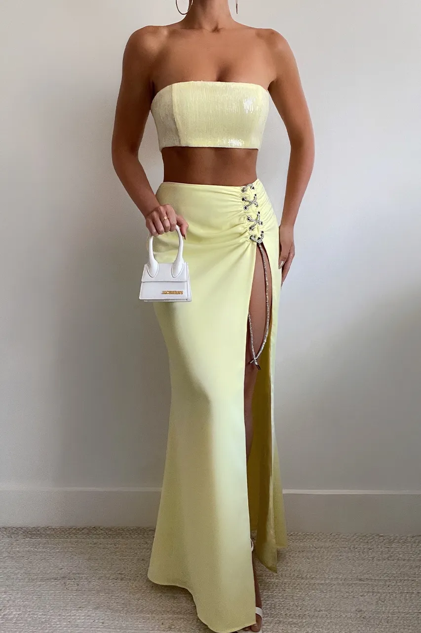 THE DRAPED SKIRT - BUTTER sold by Runaway The Label product image thumbnail 3