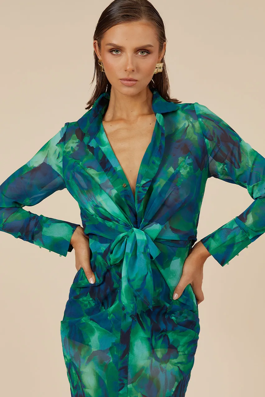 Calista Shirt Dress - Green sold by Runaway The Label product image thumbnail 3
