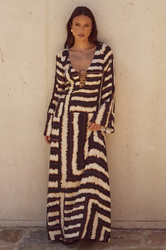 AZURE MAXI DRESS - NORIA PRINT sold by Runaway The Label