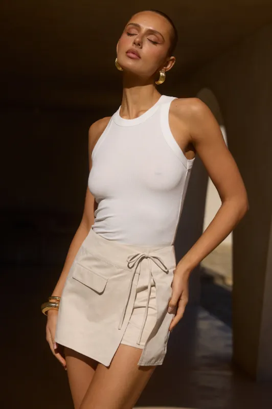 ADRIE SKORT - STONE sold by Runaway The Label
