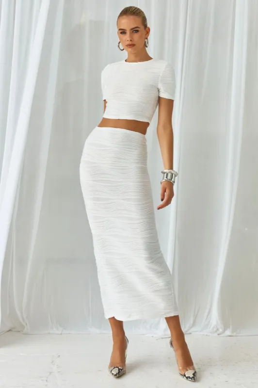 KIRRA MIDI SKIRT - WHITE sold by Runaway The Label