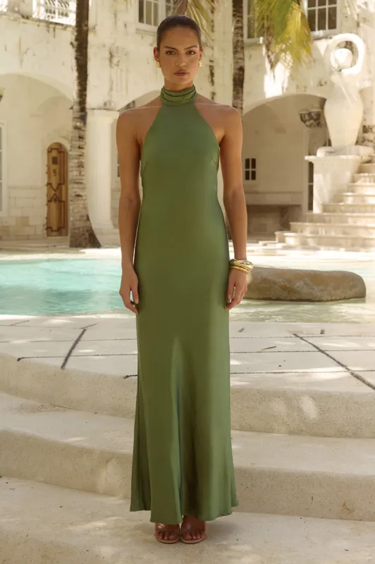BRIGITTE MAXI DRESS - OLIVE sold by Runaway The Label
