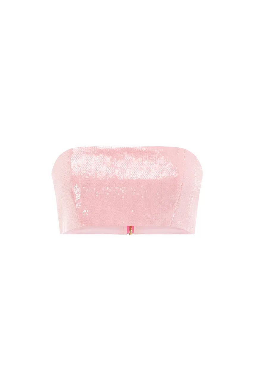 THE SEQUIN BANDEAU - PINK sold by Runaway The Label product image thumbnail 4