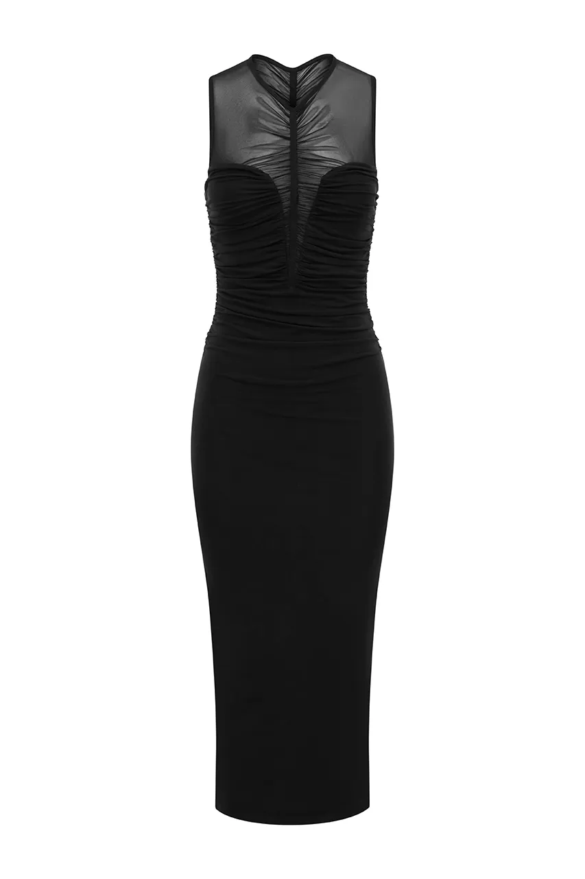 WINX MIDI DRESS - BLACK sold by Runaway The Label product image thumbnail 4