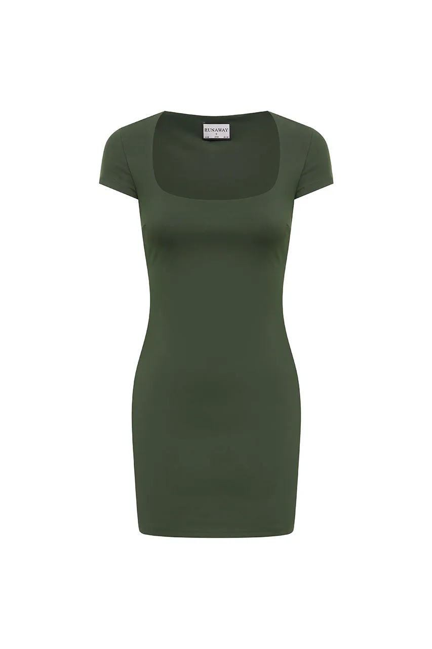 FINLEY MINI DRESS - KHAKI sold by Runaway The Label product image thumbnail 5