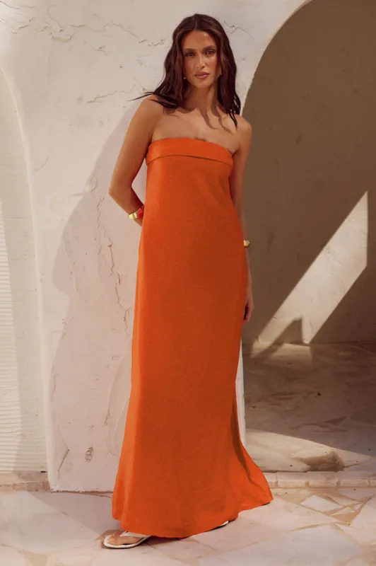 SAPHIRA MAXI DRESS - ORANGE sold by Runaway The Label
