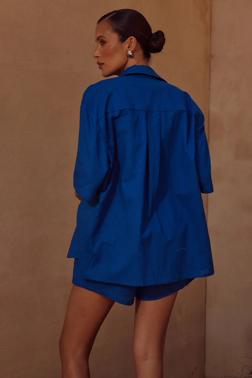 IRENA SHIRT - COBALT sold by Runaway The Label product image thumbnail 2