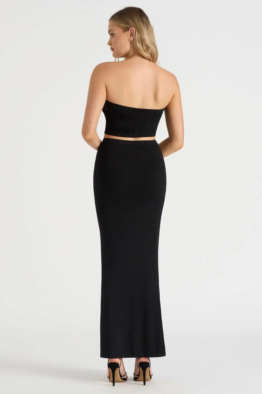 THE LUREX MAXI SKIRT - BLACK sold by Runaway The Label product image thumbnail 4