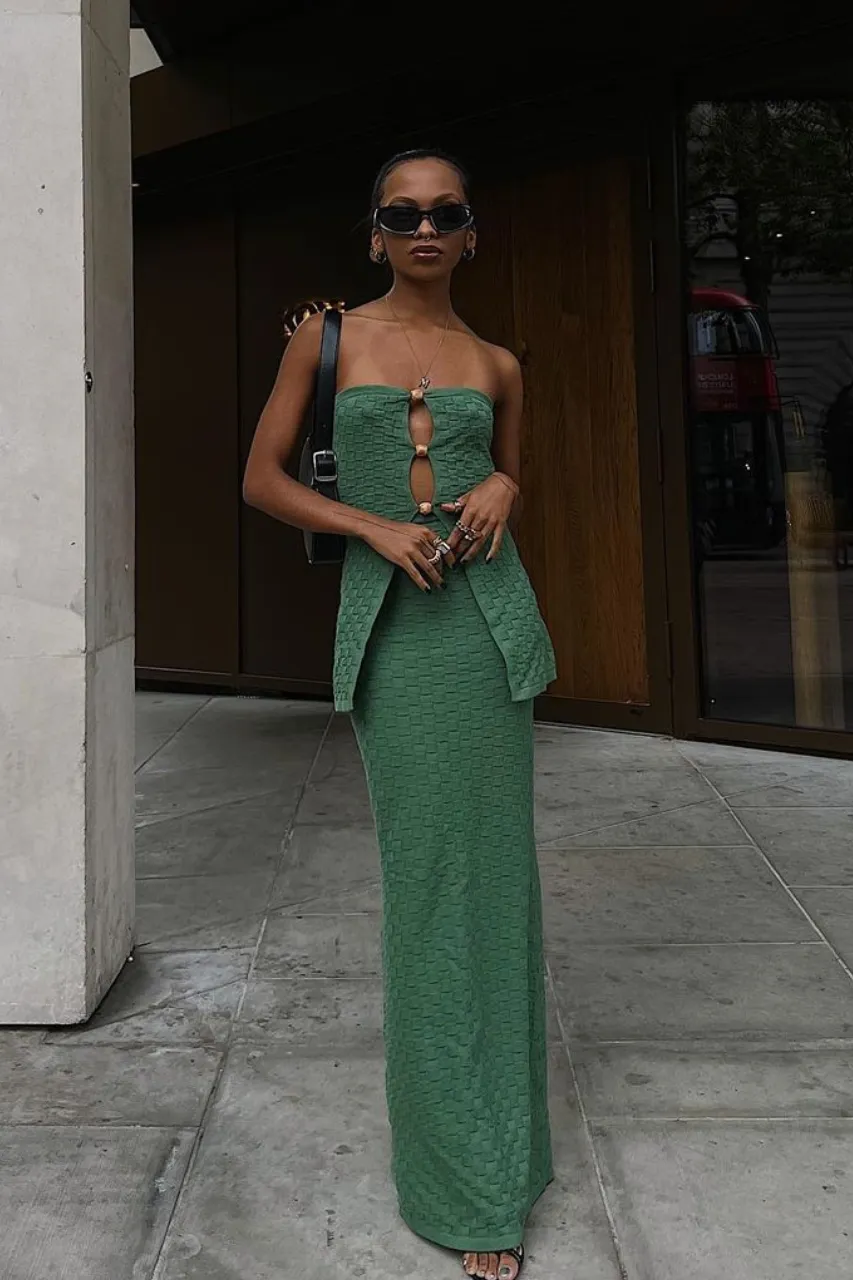 TAYA MAXI SKIRT - KHAKI sold by Runaway The Label product image thumbnail 5