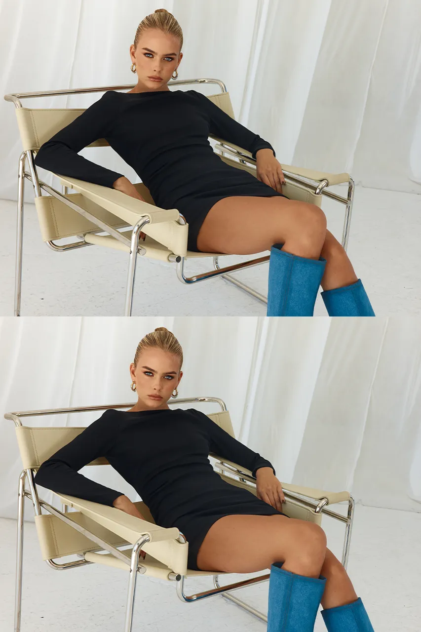 THEA MINI DRESS - BLACK sold by Runaway The Label product image thumbnail 4