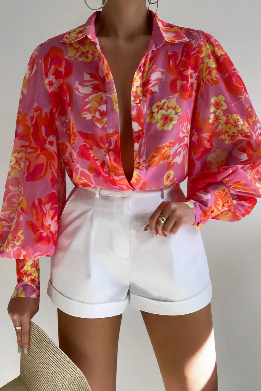 Fleetwood Blouse - Pink Eden sold by Runaway The Label
