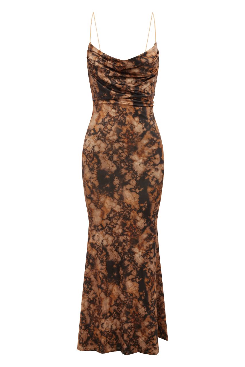 JORDI MAXI DRESS - STONE PRINT sold by Runaway The Label product image thumbnail 5