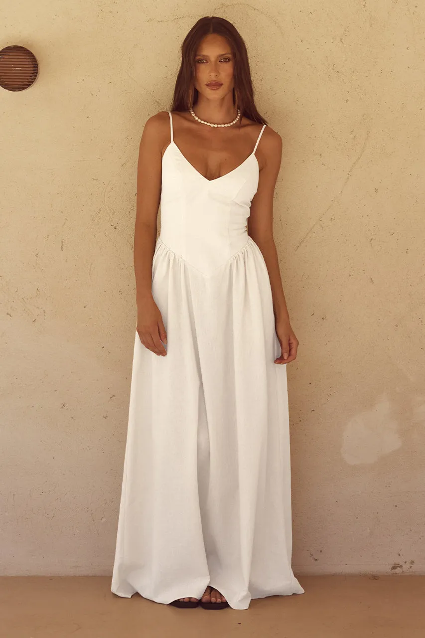 ZEPHY MAXI DRESS - WHITE sold by Runaway The Label