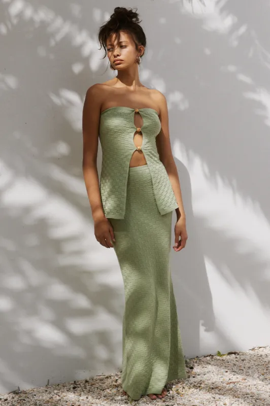 WATAYA MAXI SKIRT - SAGE sold by Runaway The Label