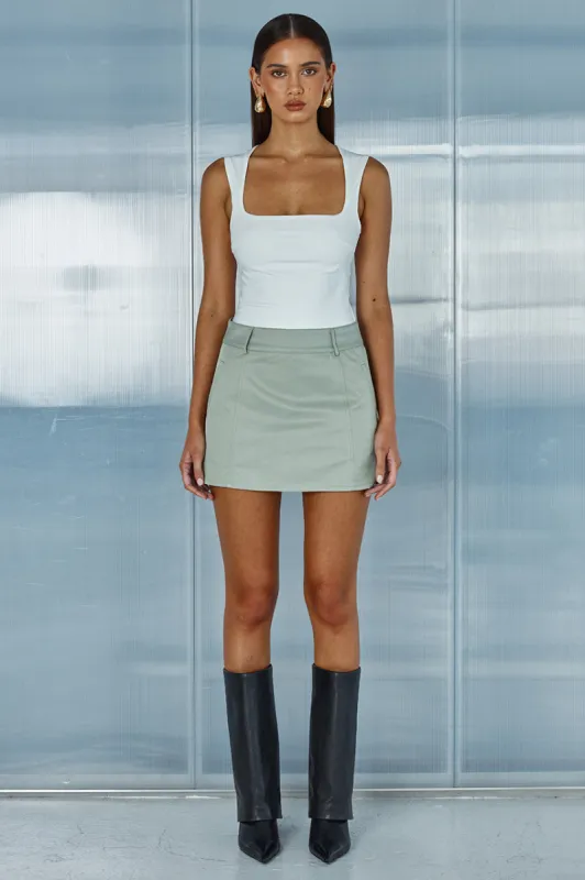 OSLO MINI SKIRT - SAGE sold by Runaway The Label