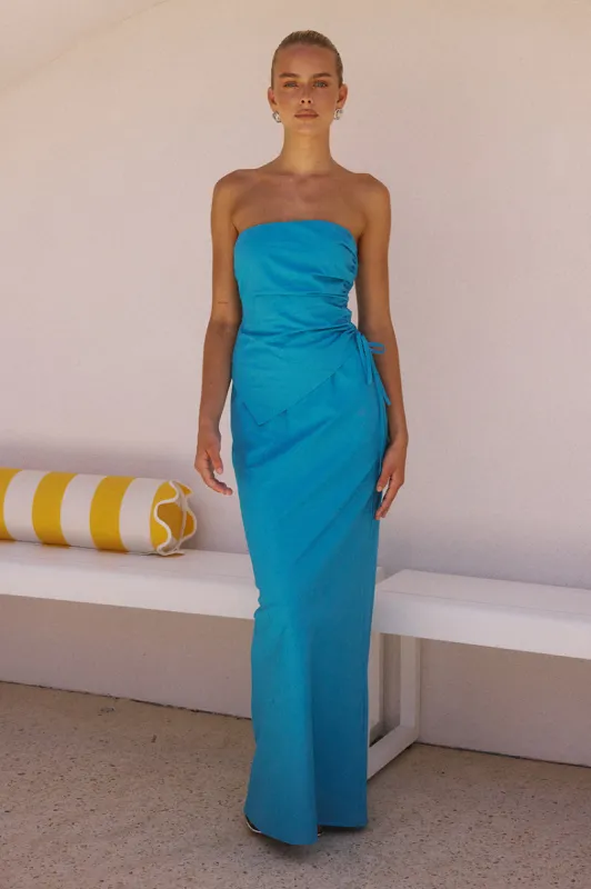 MURILO MAXI SKIRT - BLUE sold by Runaway The Label